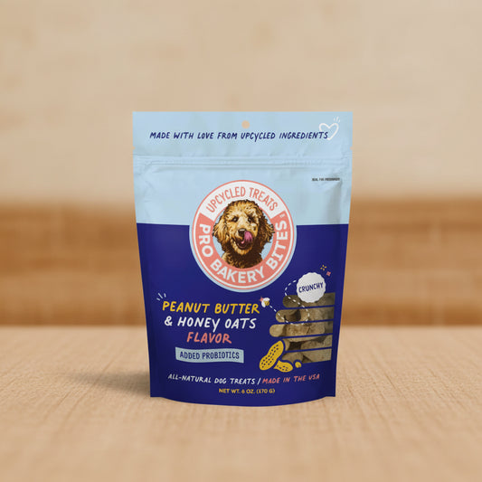 Peanut Butter & Honey Oats Crunchy Dog Treats by Pro Bakery Bites