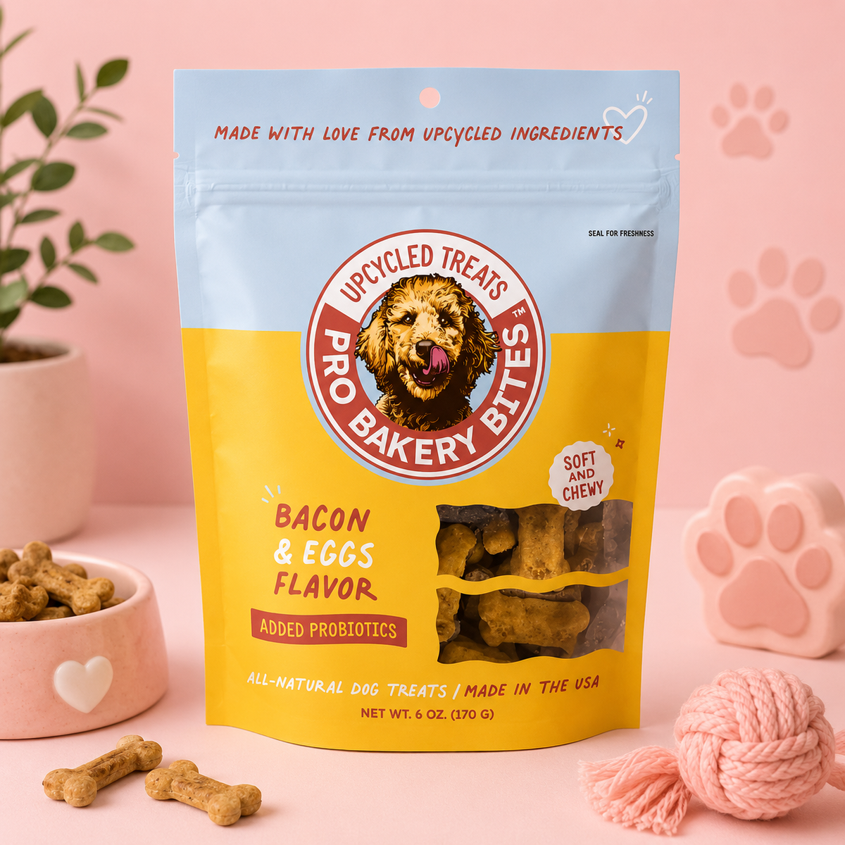 Bacon & Eggs Soft & Chewy Dog Treats by Pro Bakery Bites